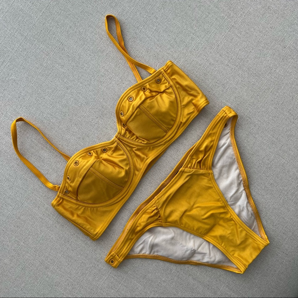 CAMILLA & MARC 2-Piece Yellow Gold Halter Bikini